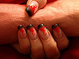  Flames motive with airbrush template - Nail art 118