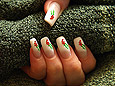  Mistletoe as airbrush design for the fingernails - Motif 162
