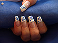  French motif with ornament template and airbrush colours