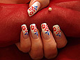 Butterfly and flowers motif with airbrush - Nail art 172
