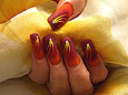  Airbrush nail art motive with tri colours - Airbrush Motive 034