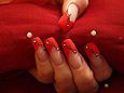  Airbrush nail art motive with floral garland - Airbrush Motive 037